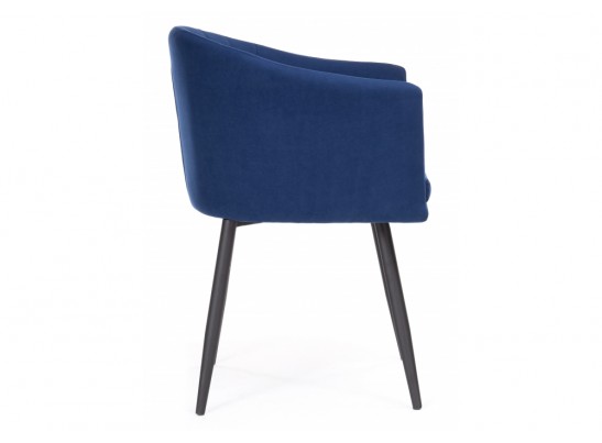 Стул на металлокаркасе Валета темно-синий / черный каркас в Набережных Челнах