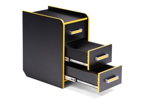 Тумба Ханна 33х50х60 черная / желтая в Набережных Челнах