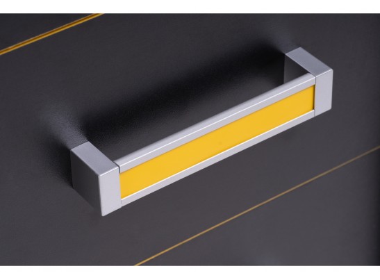 Тумба Ханна 33х50х60 черная / желтая в Набережных Челнах