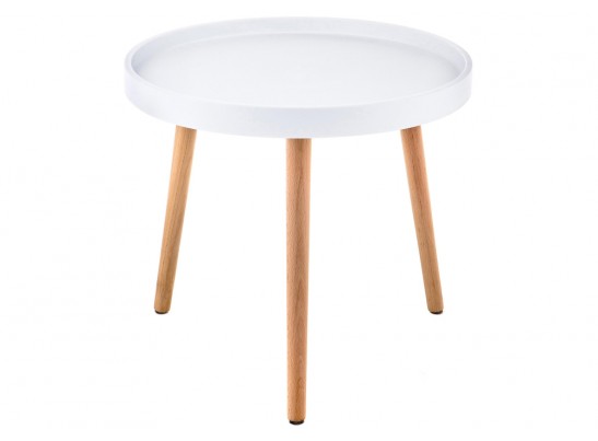 Журнальный столик Hof 50х45 white / wood в Набережных Челнах