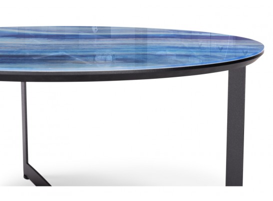 Журнальный столик Роб D-700 70х33 лазурит / черный в Набережных Челнах