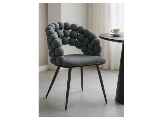 Стул на металлокаркасе Ball dark gray / black в Набережных Челнах