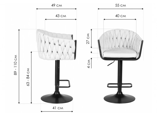 Барный стул Leon кремовая ткань LAR 275-33 в Набережных Челнах
