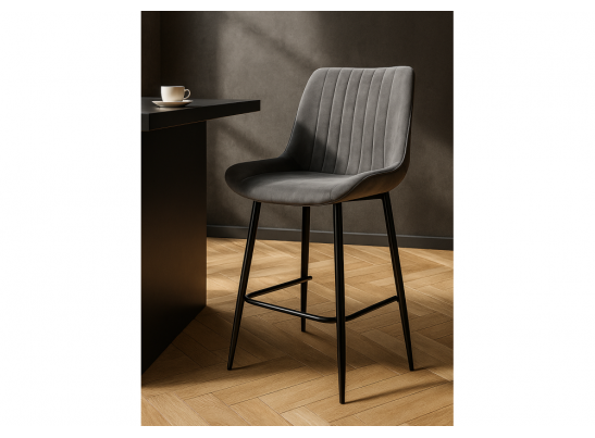 Полубарный стул Вейв темно-серый / черный в Набережных Челнах