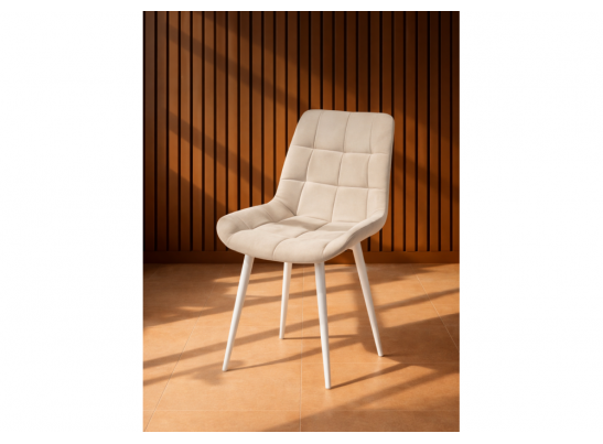 Стул на металлокаркасе Челси К бежевый (zd 210) / белый в Набережных Челнах