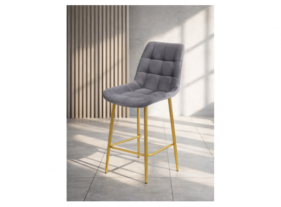 Полубарный стул Челси 360 темно-серый (zd 995) / золотой в Набережных Челнах