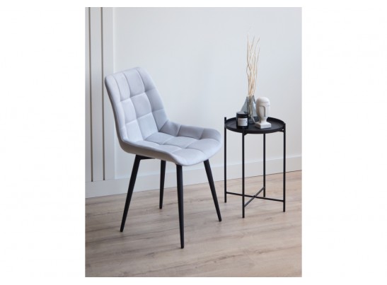 Стул на металлокаркасе Челси 360 К светло-серый (zd 960) / черный в Набережных Челнах