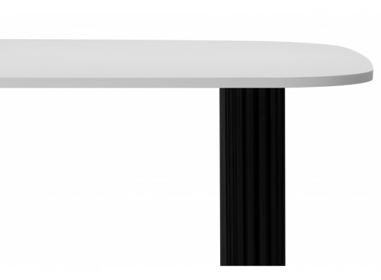 Деревянный стол Бавария B 180 х 90 белая пленка шагрень / черный в Набережных Челнах