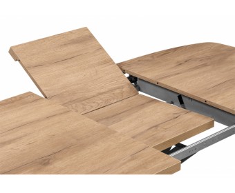 Деревянный стол Кортез 32 116(160)x77 раздвижной дуб табачный / черный