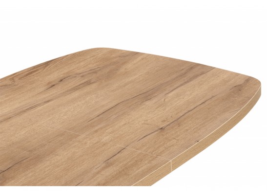 Деревянный стол Кортез 32 116(160)x77 раздвижной дуб табачный / черный в Набережных Челнах