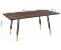 Деревянный стол SHT-TU14/МДФ 120/80 палисандр / чёрный муар / золото в Набережных Челнах