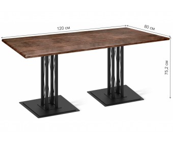 Деревянный стол SHT-TU6-BS1/120/80 МДФ черный муар / палисандр