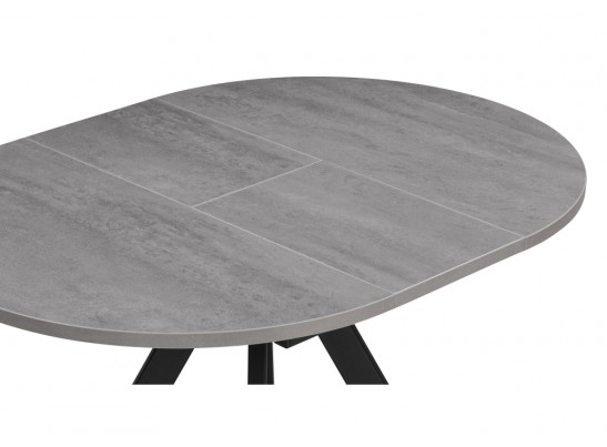 Деревянный стол Трейси 90(120)х90х75 бетон / черный в Набережных Челнах