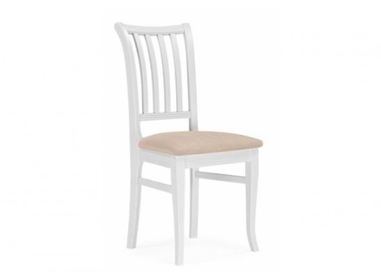 Деревянный стул Фрезино с проножкой бежевый велюр / белый в Набережных Челнах