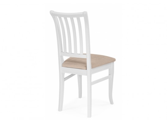 Деревянный стул Фрезино с проножкой бежевый велюр / белый в Набережных Челнах