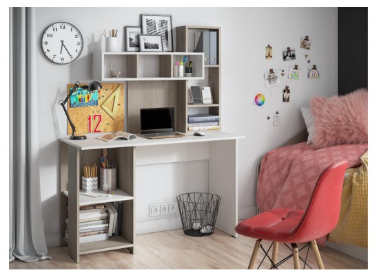 Письменный стол Эфес дуб крафт серый / белый в Набережных Челнах