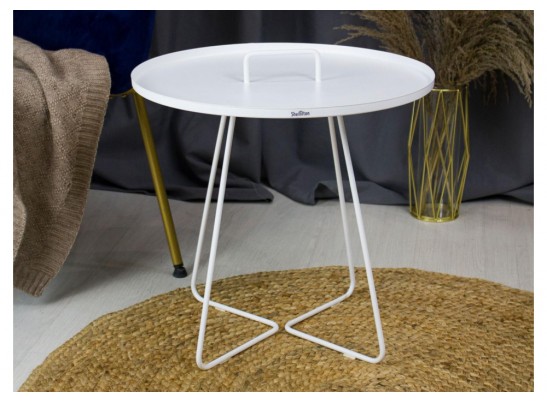 Журнальный столик Sheffilton SHT-CT42 белый муар в Набережных Челнах