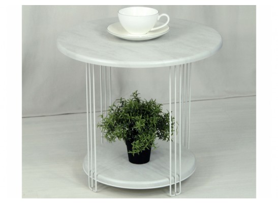 Кофейный столик SHT-CT32-1 бетон лофт / белый муар в Набережных Челнах