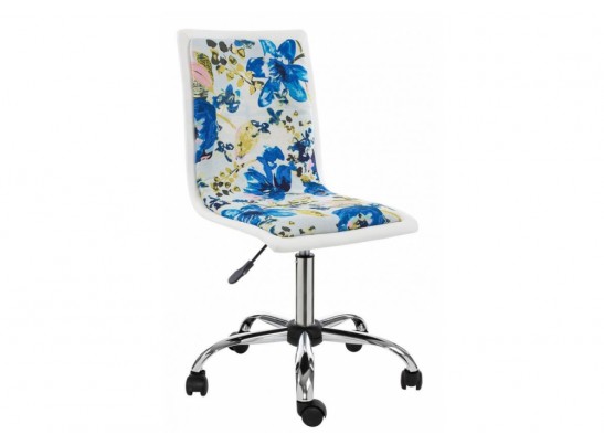 Компьютерное кресло Mis white / flowers fabric в Набережных Челнах