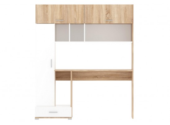 Компьютерный стол Бишоп 1 150х57х180 дуб сонома / белый в Набережных Челнах