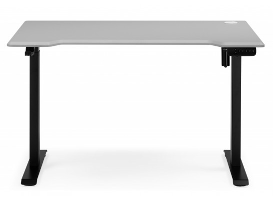 Компьютерный стол Маркос 120х75 светло-серый / черный в Набережных Челнах