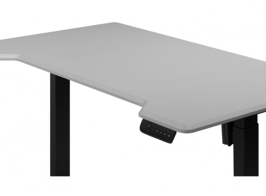 Компьютерный стол Маркос 120х75 светло-серый / черный в Набережных Челнах