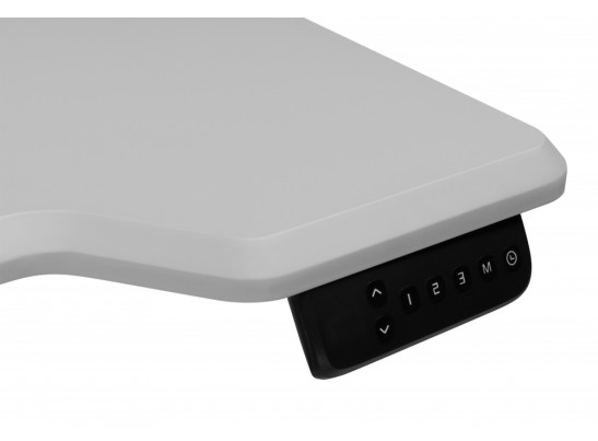 Компьютерный стол Маркос 120х75 светло-серый / черный в Набережных Челнах