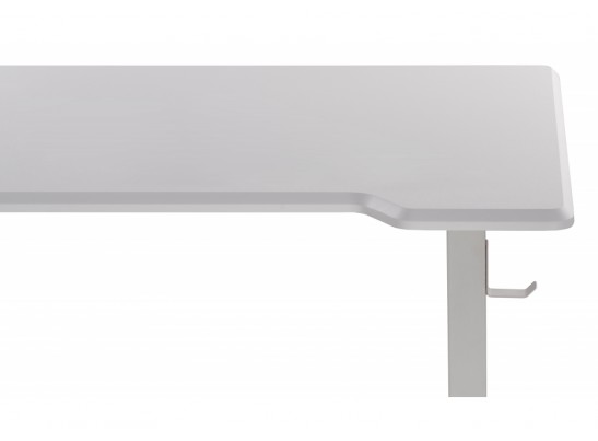 Компьютерный стол Маркос с механизмом подъема 120х75х75 белый / шагрень белая в Набережных Челнах