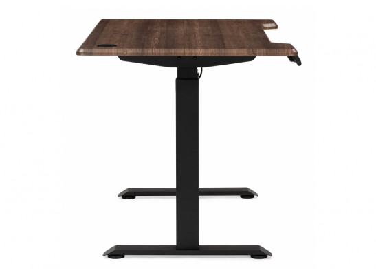 Компьютерный стол Маркос с механизмом подъема 120х75х75 черный / кантри орех в Набережных Челнах