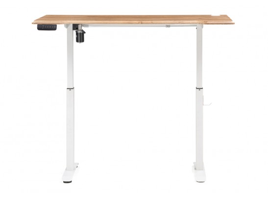 Компьютерный стол Маркос с механизмом подъема 140х80х75 белый / дуб вотан в Набережных Челнах