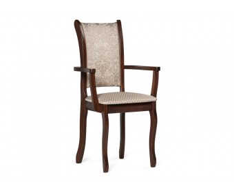 Кресло Вилмот темный орех / бежевый