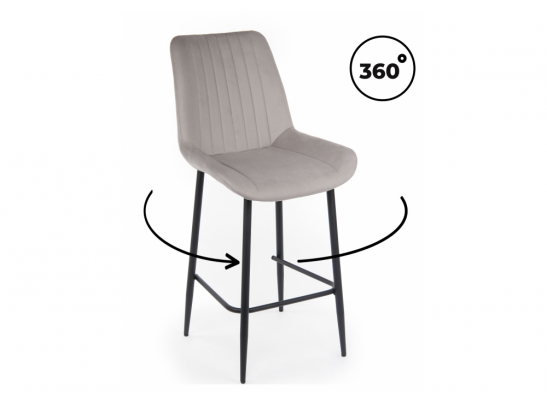 Полубарный стул Седа 360 латте (zd 290) / черный в Набережных Челнах
