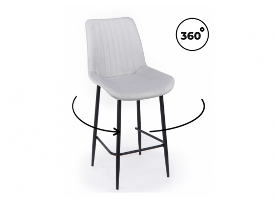Полубарный стул Седа 360 светло-серый (zd 960) / черный в Набережных Челнах