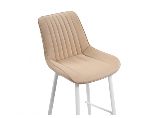 Полубарный стул Седа велюр бежевый / белый в Набережных Челнах