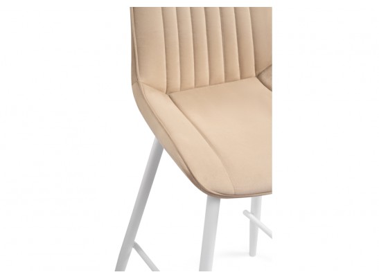 Полубарный стул Седа велюр бежевый / белый в Набережных Челнах