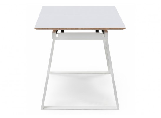 Стеклянный стол Авлида белый / дуб монтана в Набережных Челнах