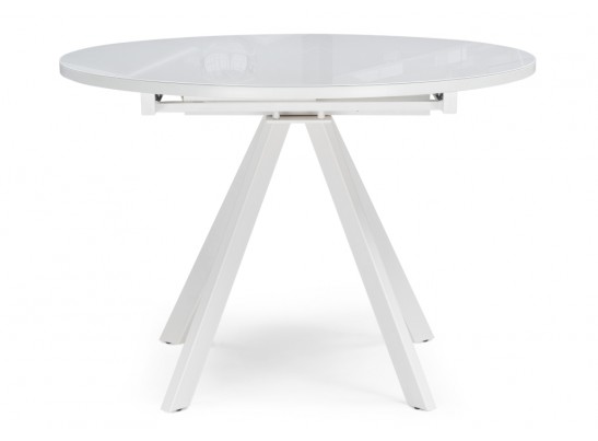 Стеклянный стол Трейси 110(150)х110х77 белый в Набережных Челнах