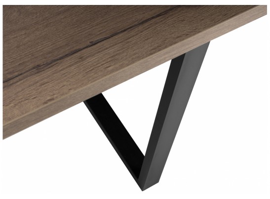 Стол Эльпатия 110 дуб галифакс / черный матовый в Набережных Челнах