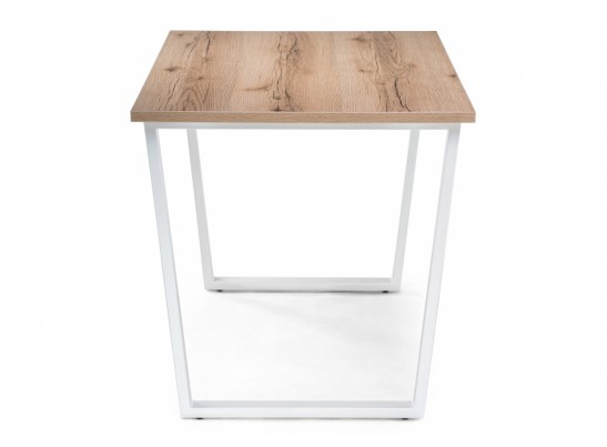 Стол Лота Лофт 120 25 мм дуб делано светлый / белый матовый в Набережных Челнах
