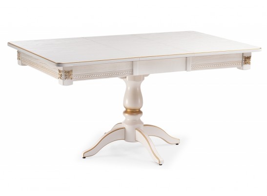 Стол Матис 110(150)х90х76 молочный / золото в Набережных Челнах