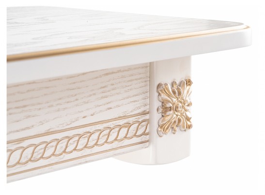 Стол Матис 110(150)х90х76 молочный / золото в Набережных Челнах