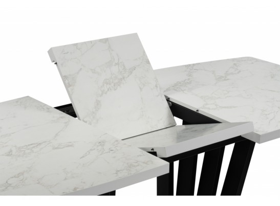 Деревянный стол Эудес 160(205)х90 сабия / черный