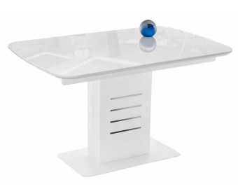 Стол на тумбе Кейтлин 120(160)х80х76 белый / белый