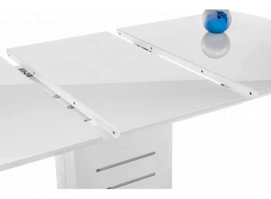 Стол на тумбе Кейтлин 120(160)х80х76 белый / белый в Набережных Челнах