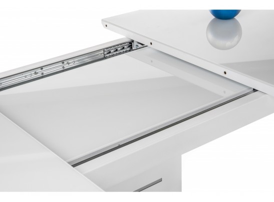 Стол на тумбе Кейтлин 120(160)х80х76 белый / белый в Набережных Челнах