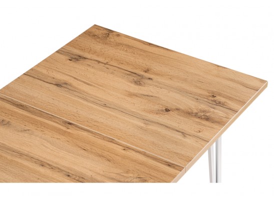 Стол раскладной Денвер Лофт 120(160)х75х75 25 мм дуб вотан / белый матовый в Набережных Челнах