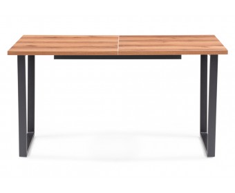 Стол раскладной Лота Лофт 140(180)х80х74 25 мм дуб делано темный / матовый черный