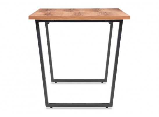 Стол раскладной Лота Лофт 140(180)х80х74 25 мм дуб делано темный / матовый черный в Набережных Челнах