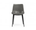 Стул на металлокаркасе Алеида серая экокожа / черный глянец в Набережных Челнах