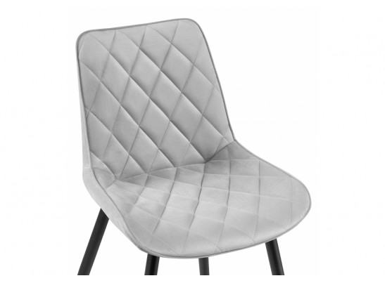 Стул на металлокаркасе Баодин велюр светло-серый / черный в Набережных Челнах